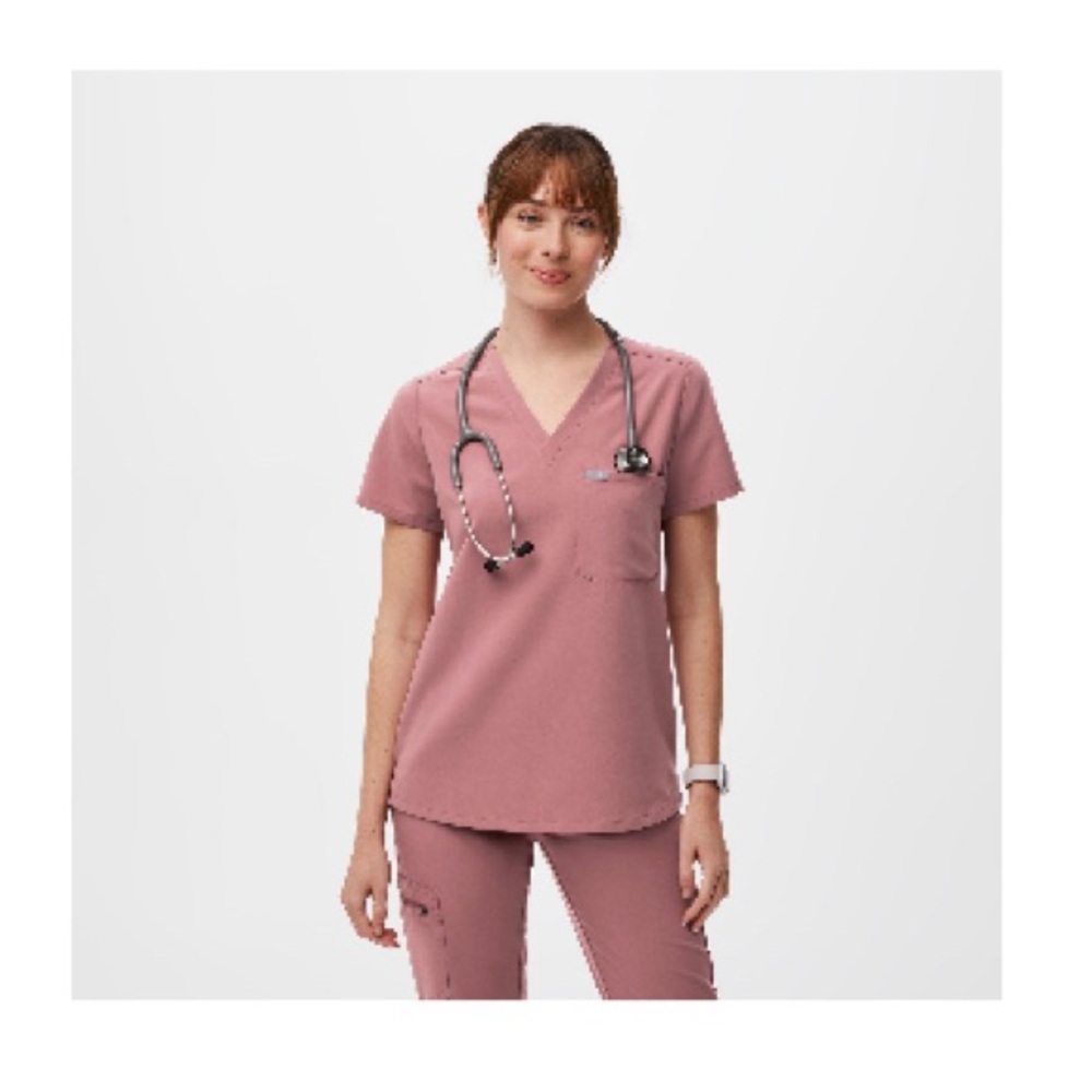 Figs Women's Pink Scrub Top